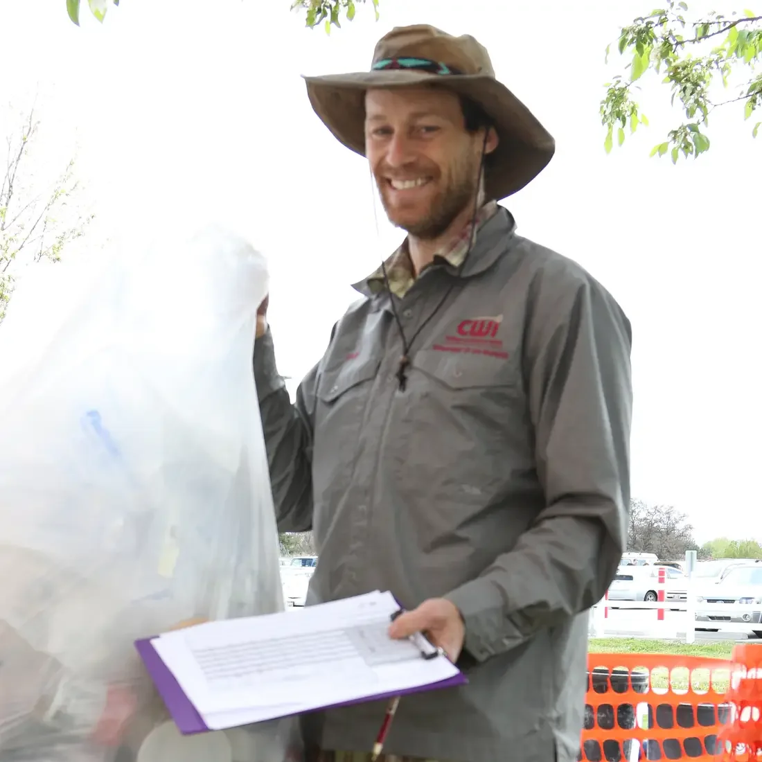 Dusty Perkins teaching outside the Nampa Campus Academic Building