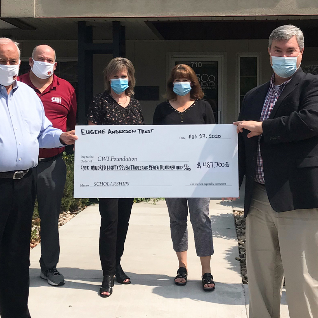 Check presentation with CWI representatives and Tresco of Idaho