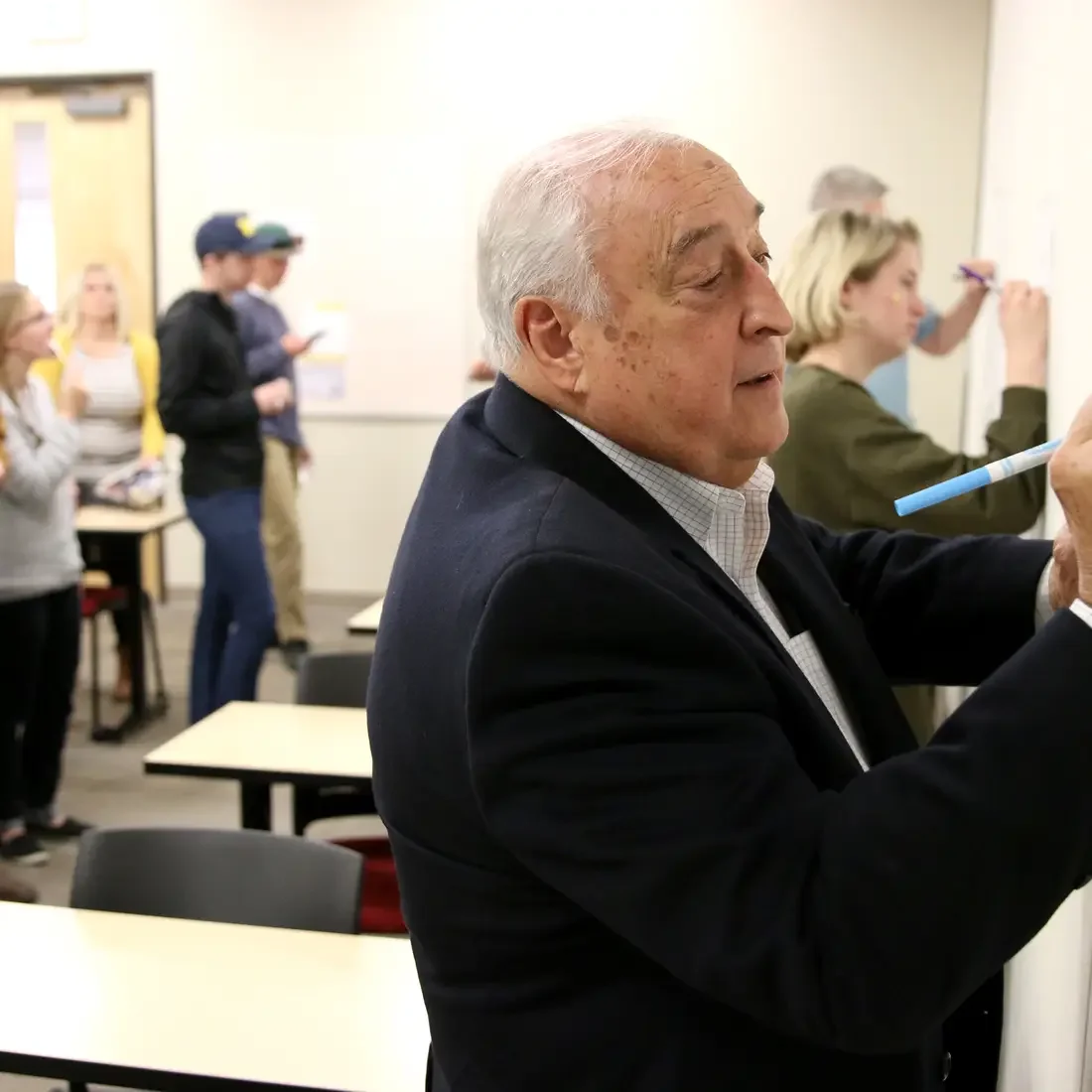 CWI President, Bert Glandon, visits Instructor Ryan Witt's Persuasive Writing class.