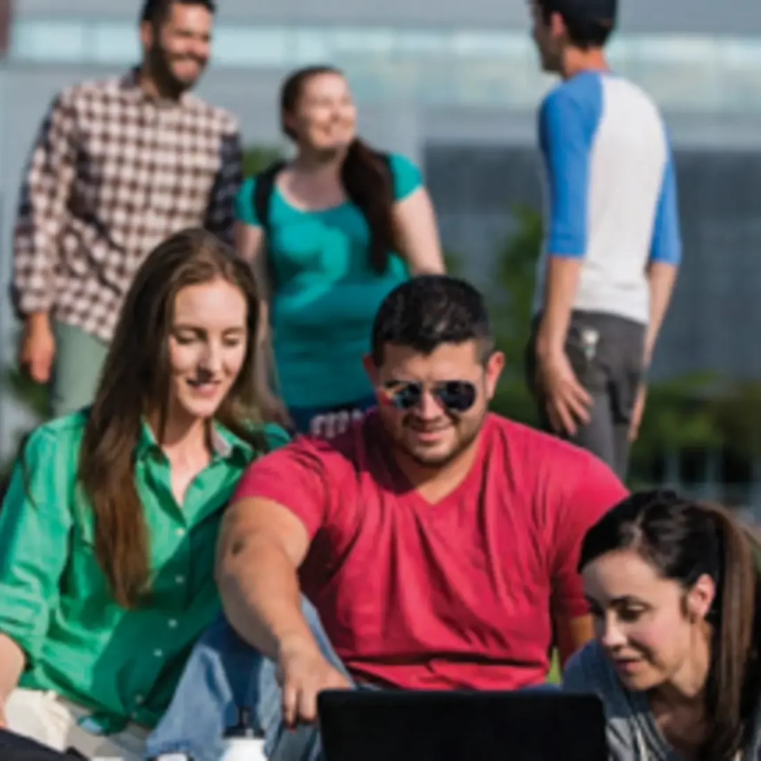 Student on the CWI lawn