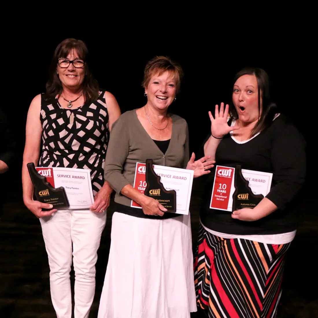 10 years of service awardees at 2018 College Address