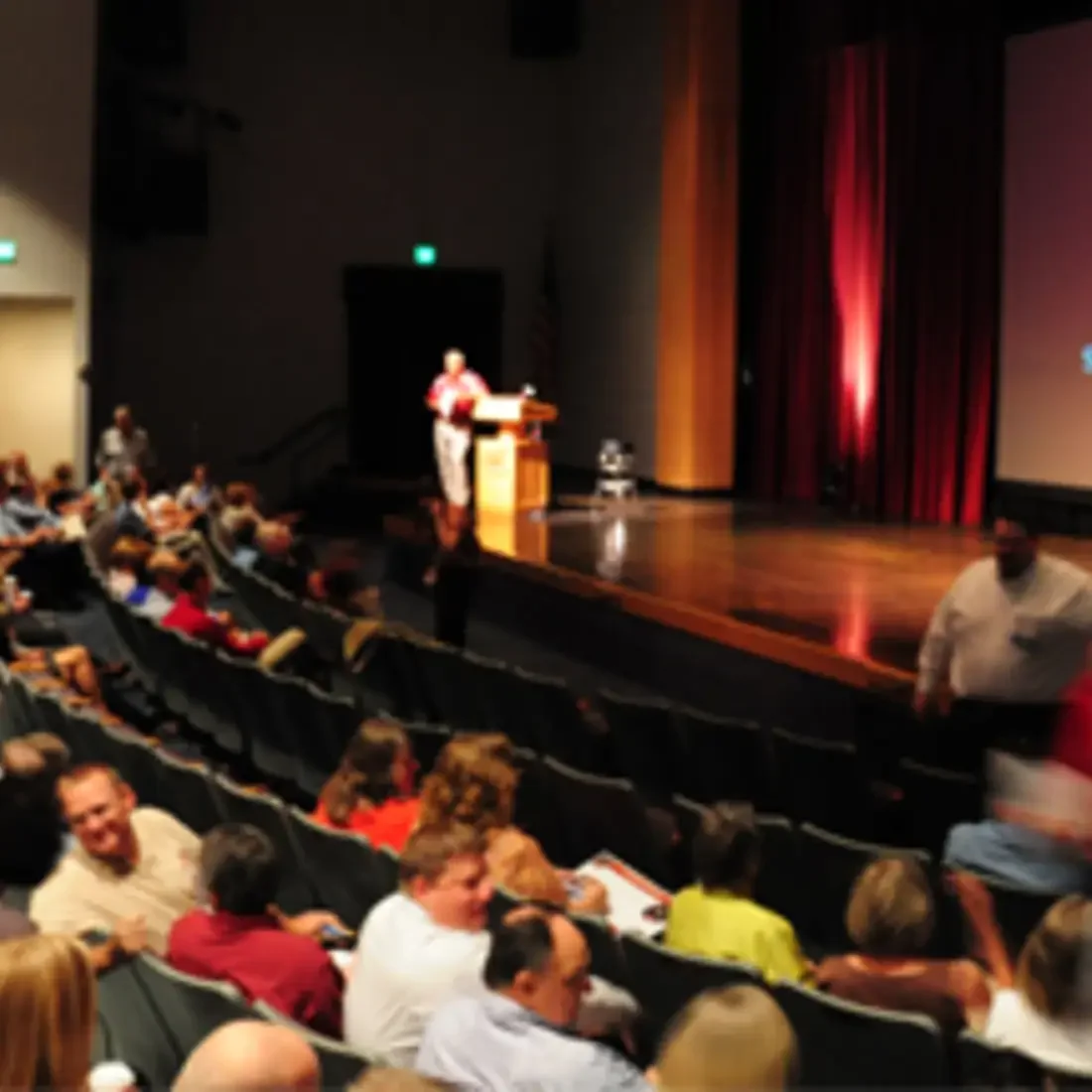 Nampa Civic Center auditorium a look at the stage behind the audience