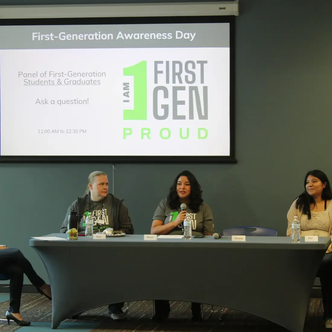 Panel discussion during First-Generation Awareness Day