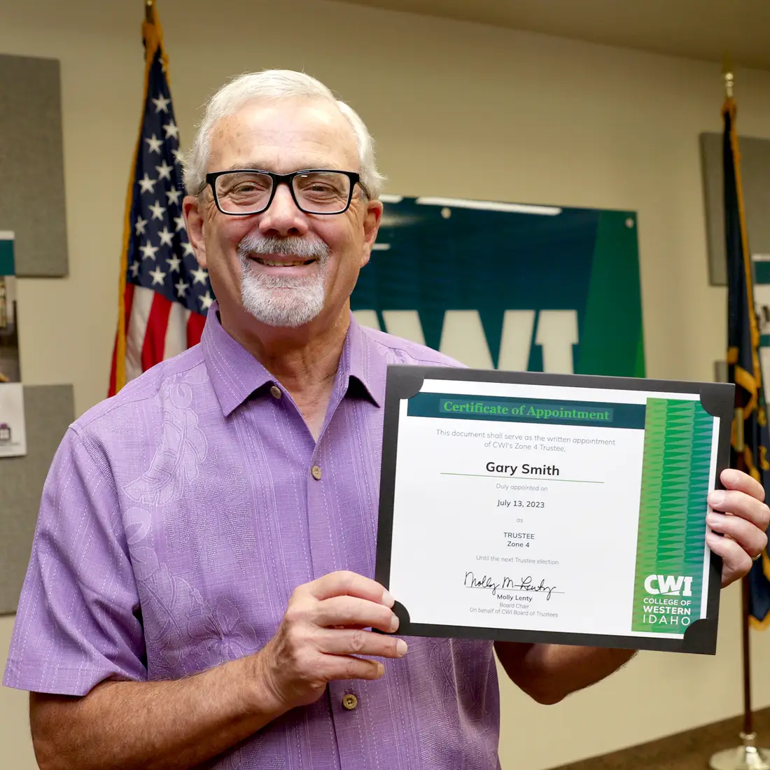 CWI is pleased to announce Gary Smith is the new trustee for Zone 4.