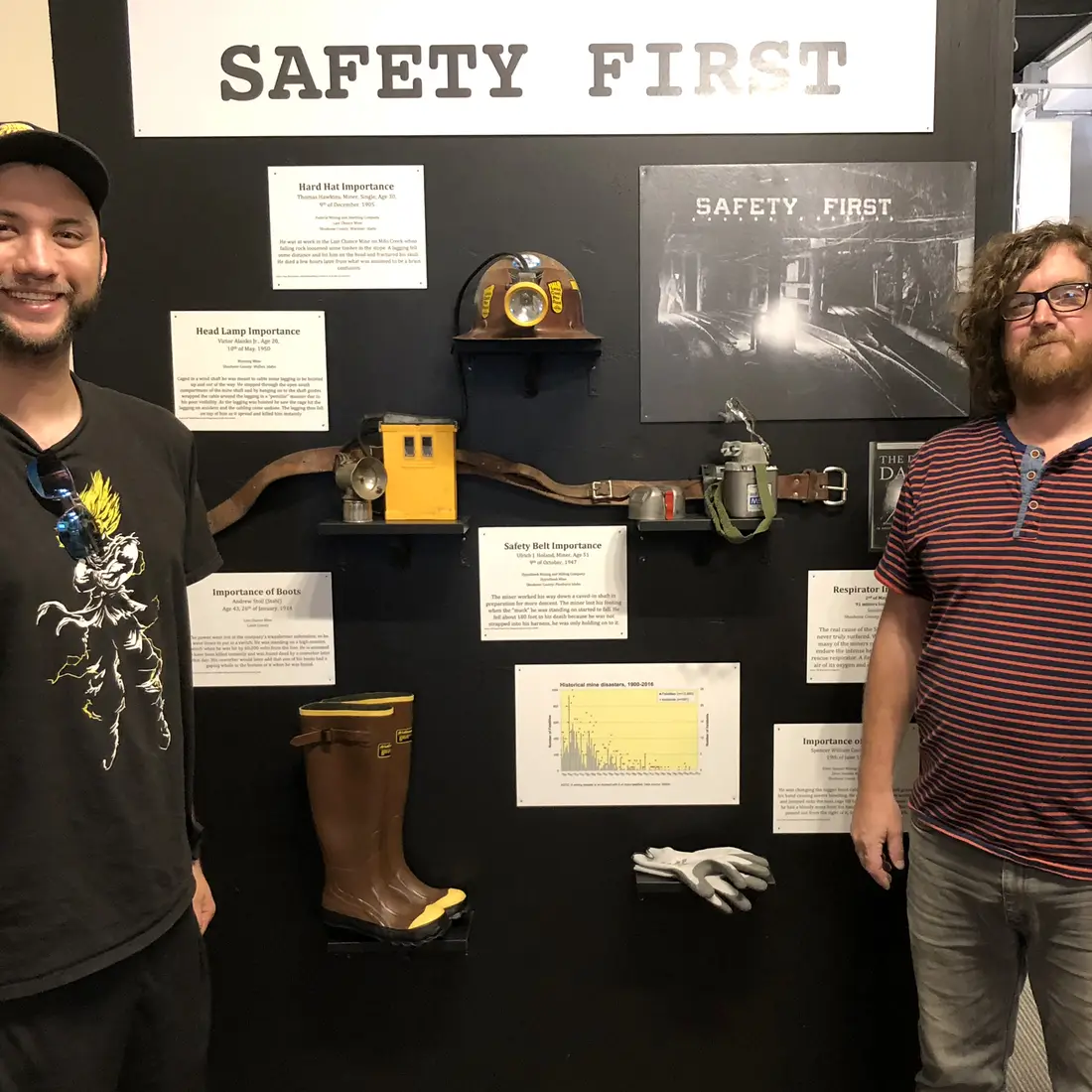 CWI student, Westin Juarez, with Ander Sundell with new exhibit