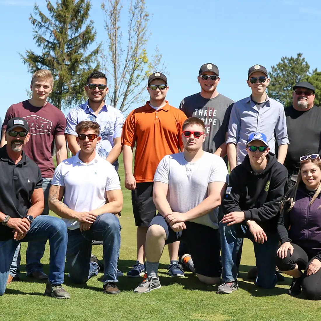 Law Enforcement students and faculty at Centennial Golf Course