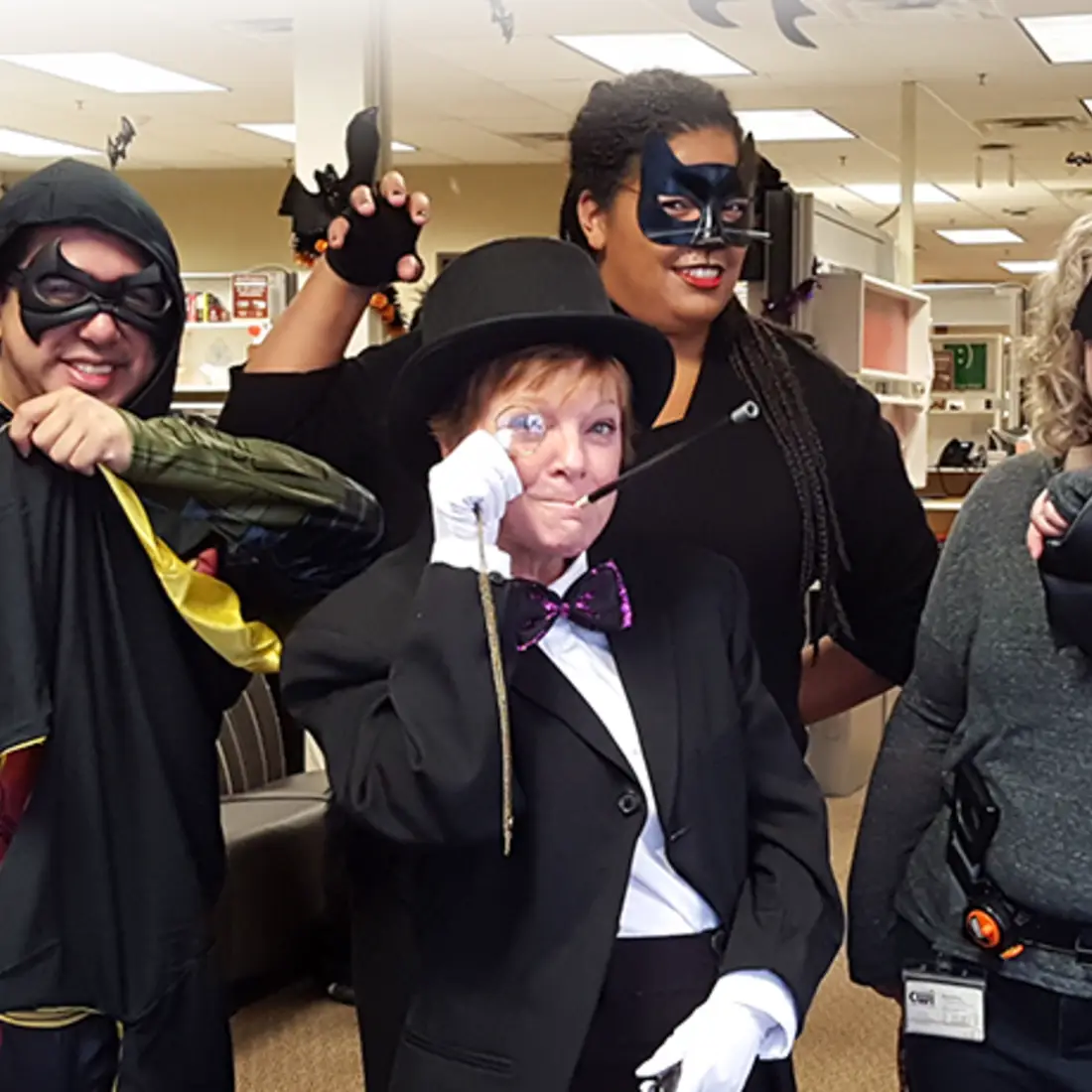 CWI employees dressed up for Halloween