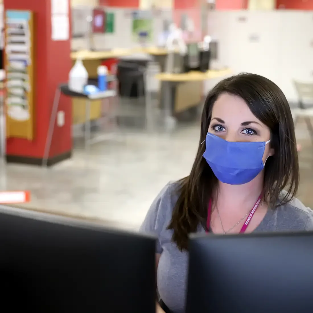 One Stop Student Services employee at Nampa Campus Micron Education Center.