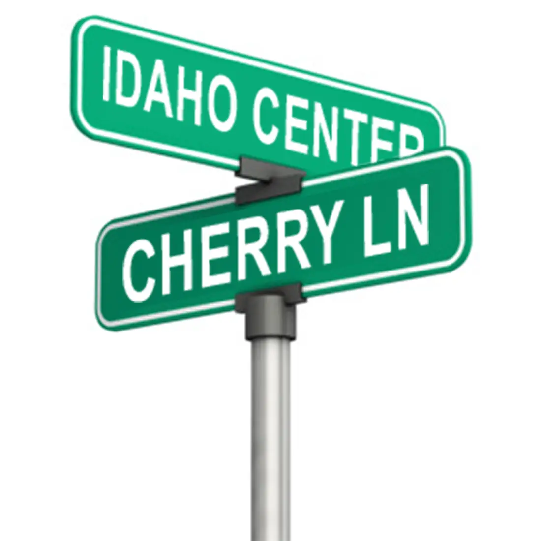 Street sign of Idaho Center and Cherry Lane