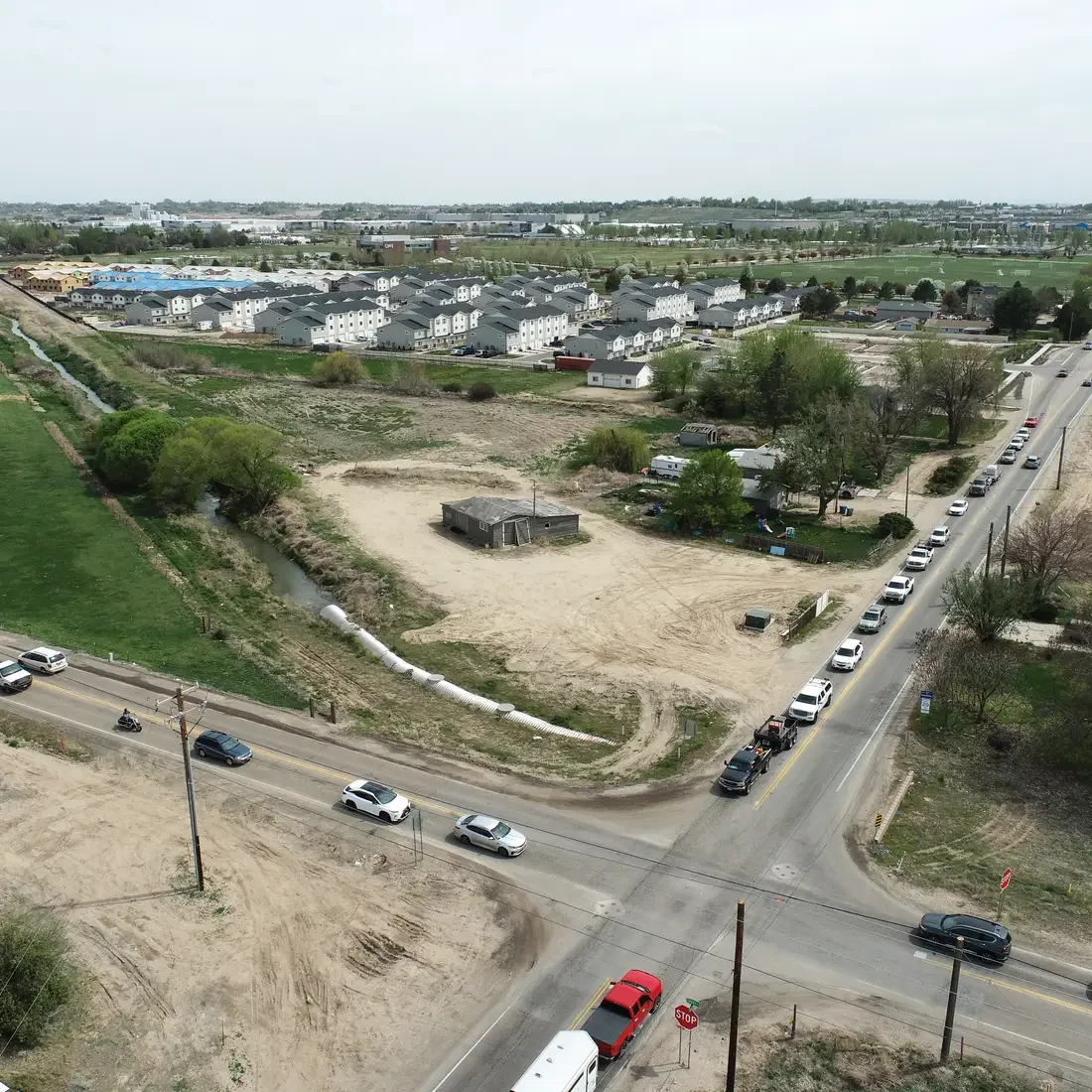 Idaho Center Boulevard and Cherry Lane intersection