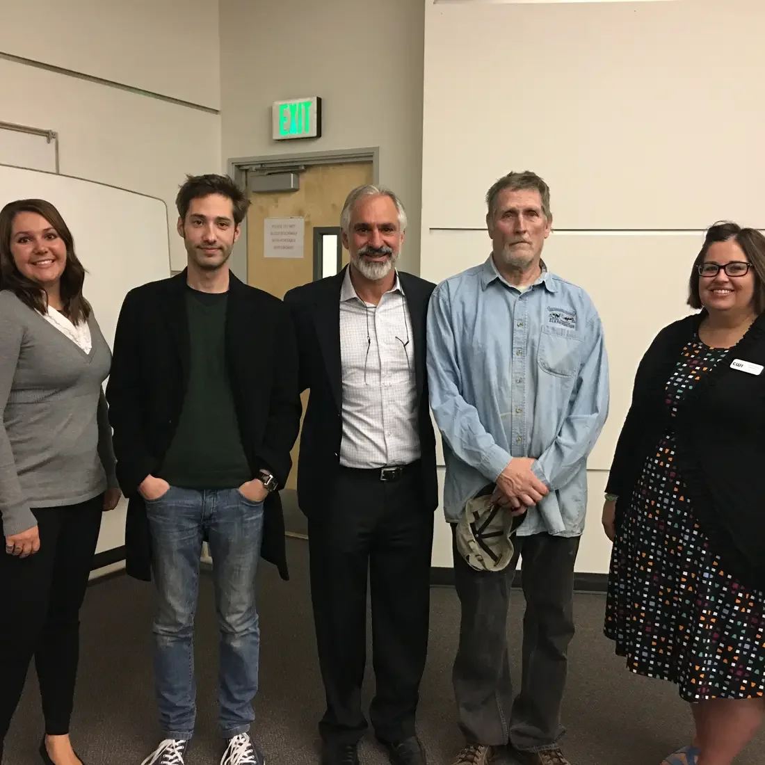 Seen here is (left to right) McKenzie Wood, Gianluca Peri, Dr. Greg Hampikian, Charles Fain, and Stephanie Breach.