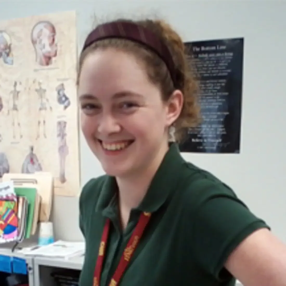 Student in a classroom