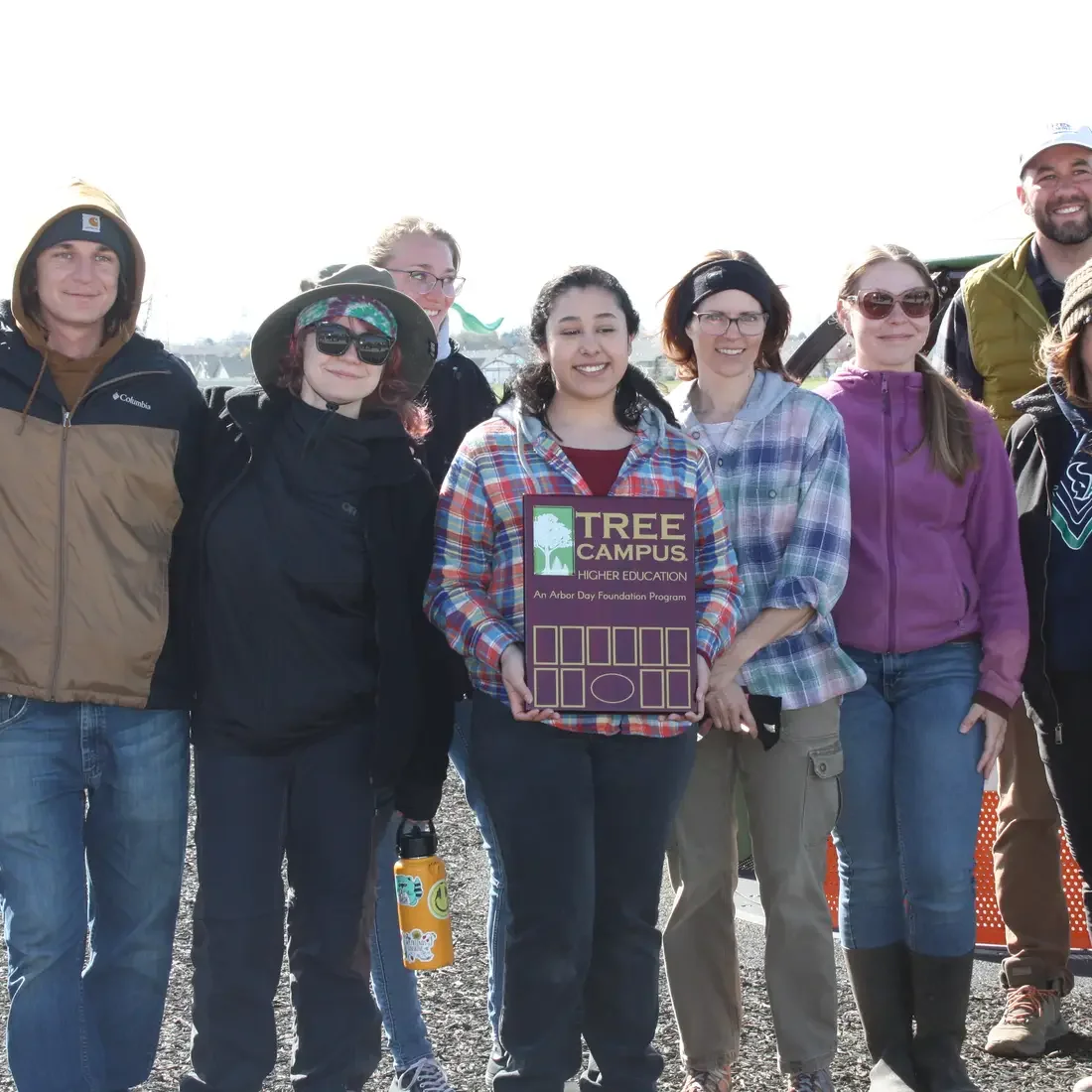 Students and faculty recieving award
