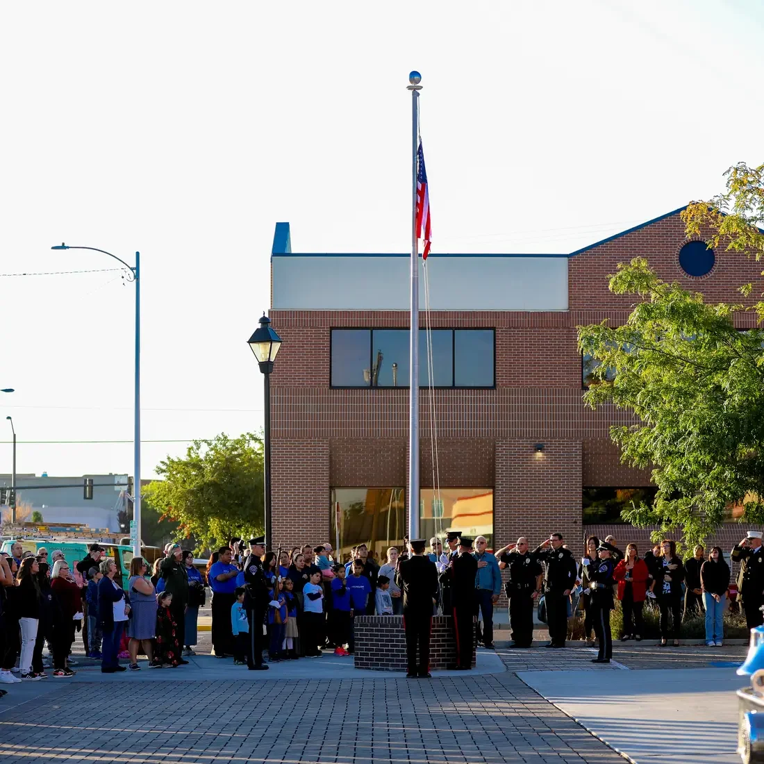 Nampa community members gather at Nampa Fire Station 1