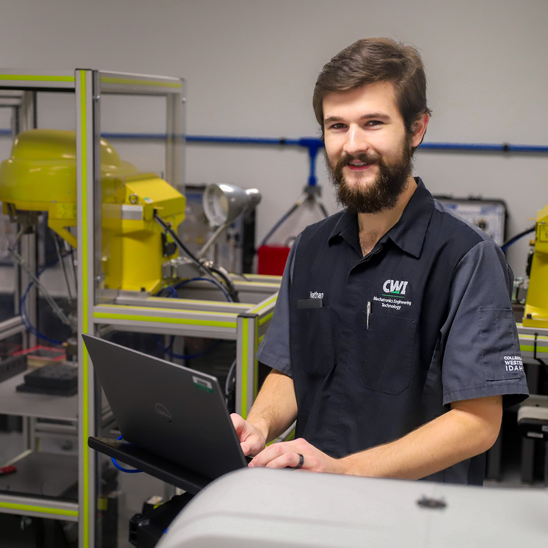 Nathan Ralston at a computer 