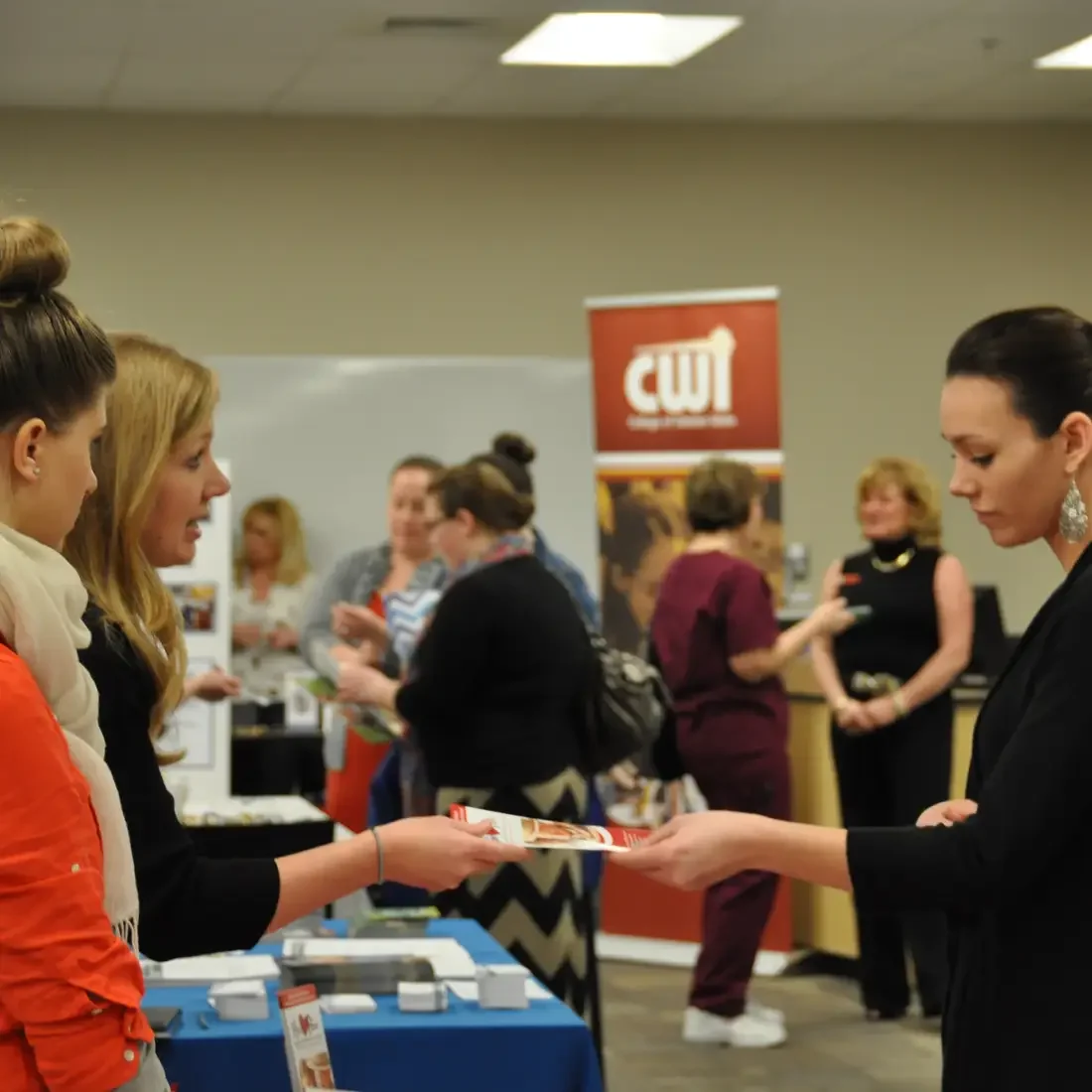 Students at CWI's Healthcare Job Fair
