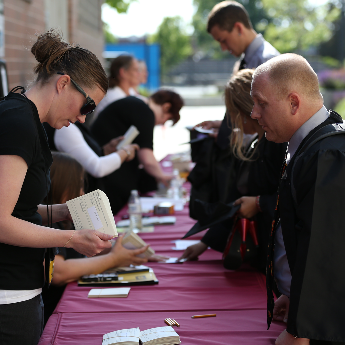 Volunteers at commencement