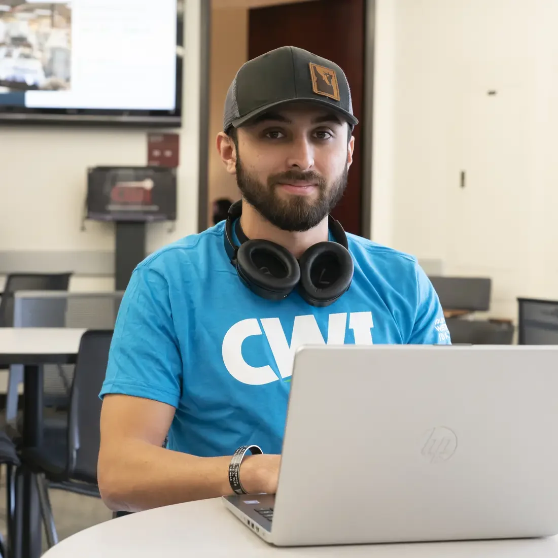 Student at the computer
