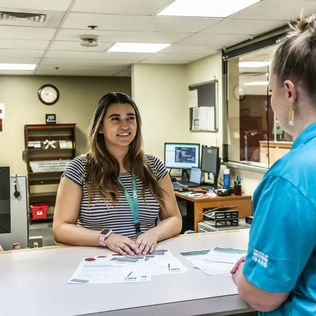 One Stop Service desk answering questions