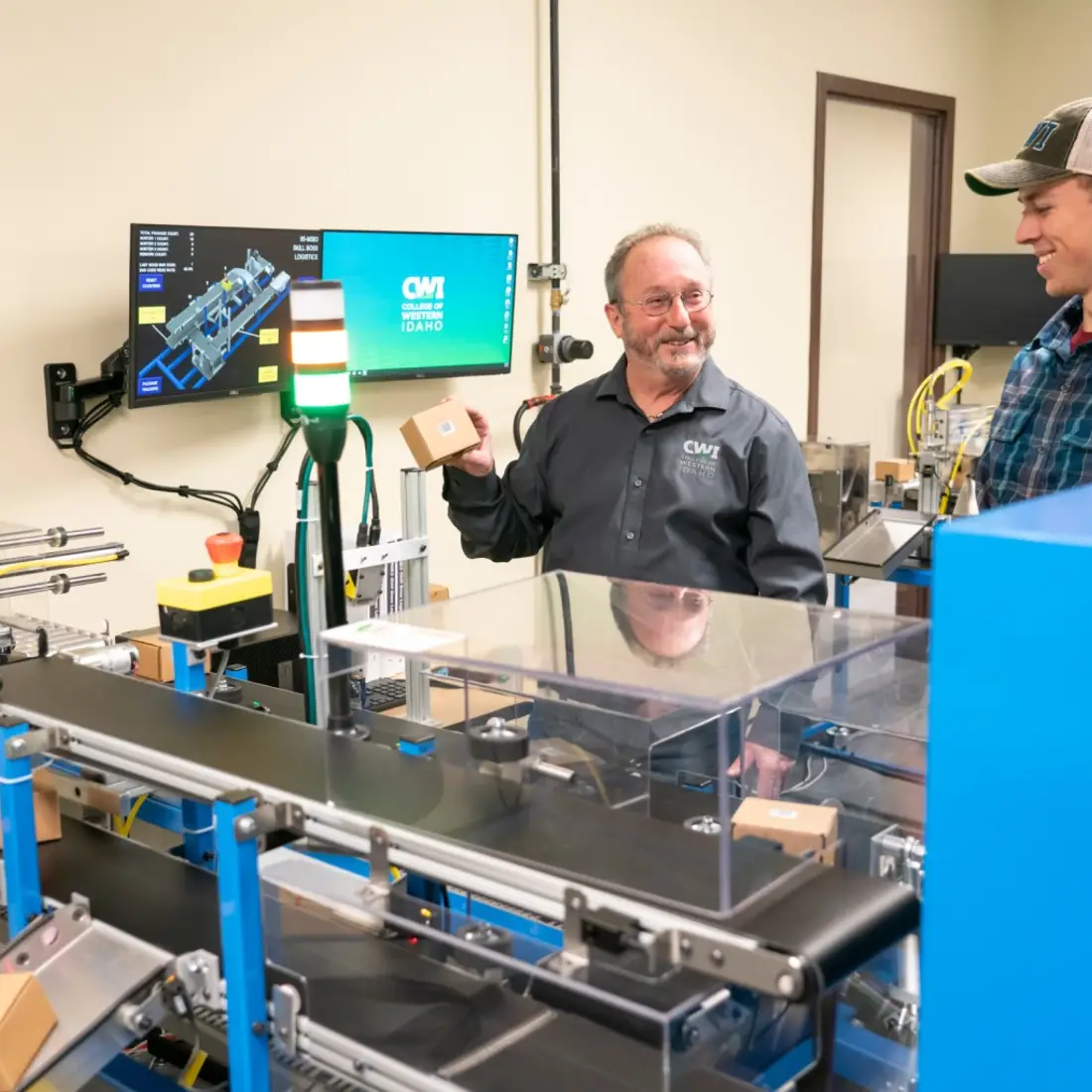 Students learning from instructor