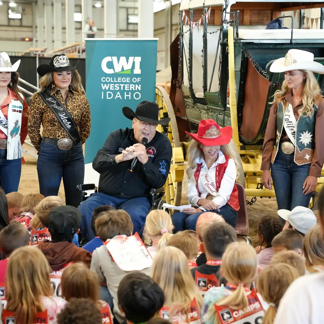 Group of kids at youth rodeo