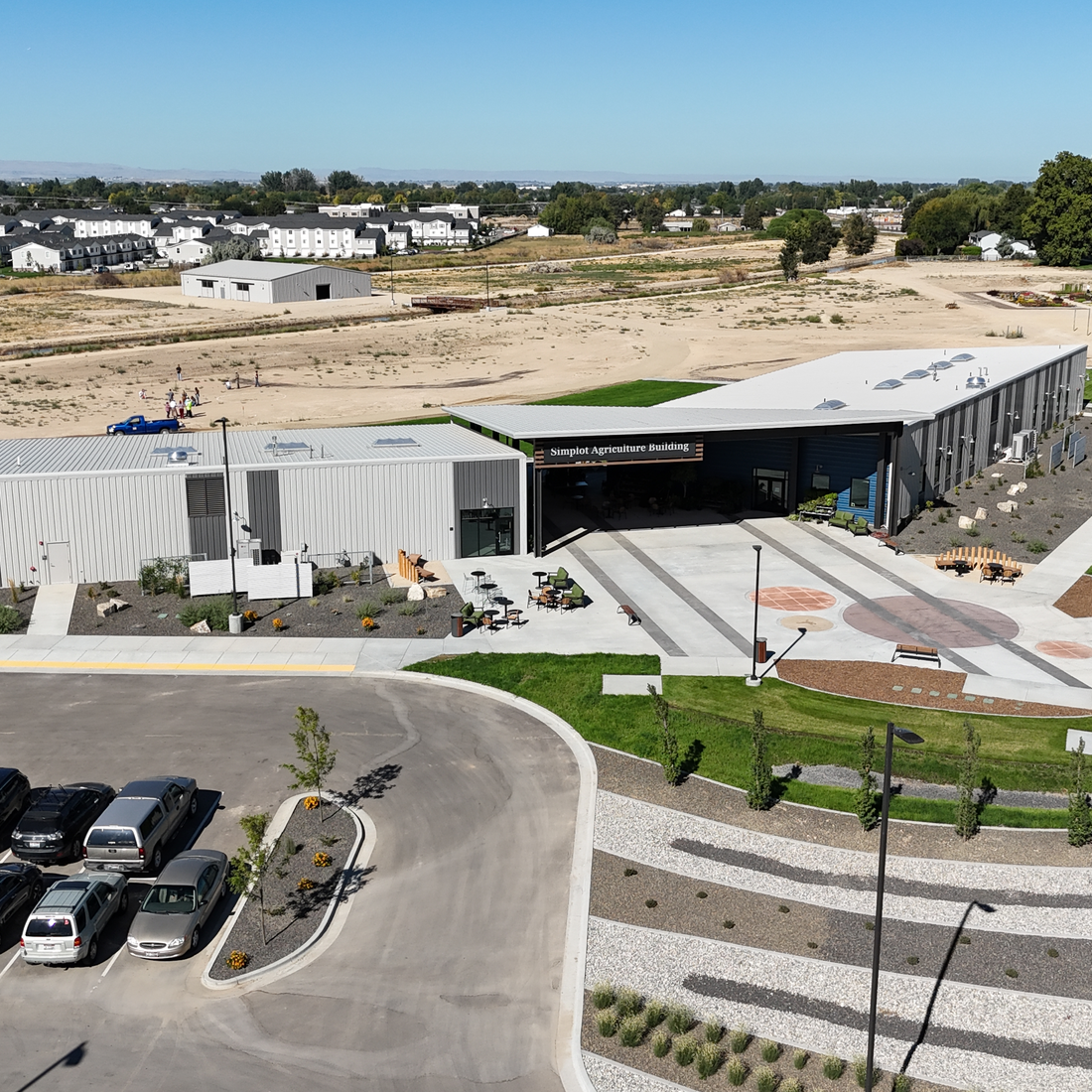 Aerial view of building