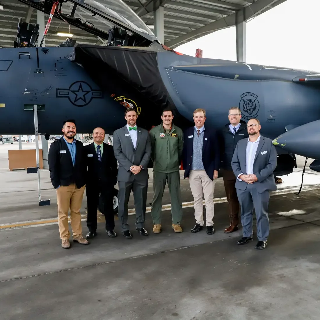 CWI employees touring Mountain Home Air Force Base