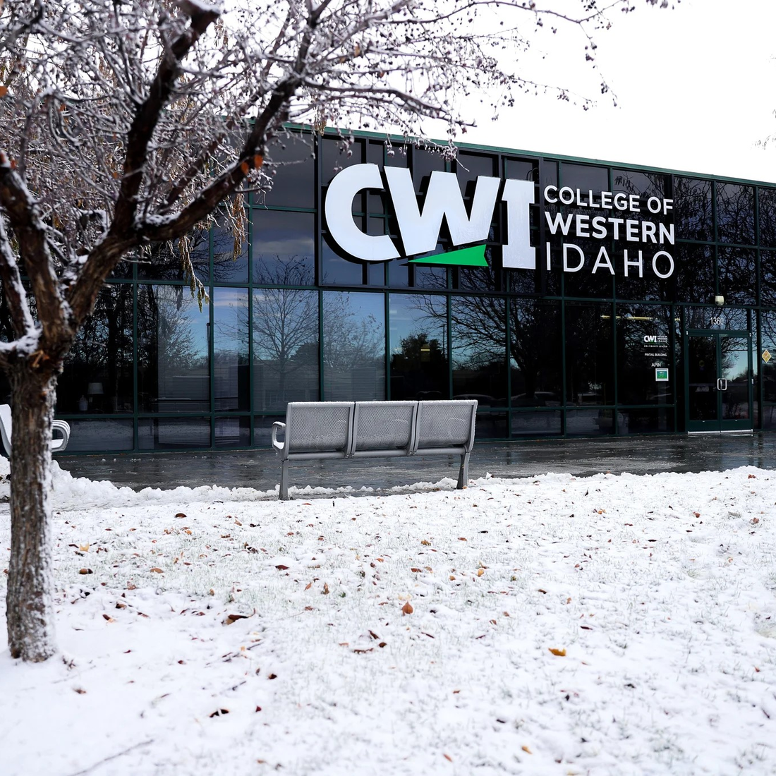 College of Western Idaho building with snow on the ground