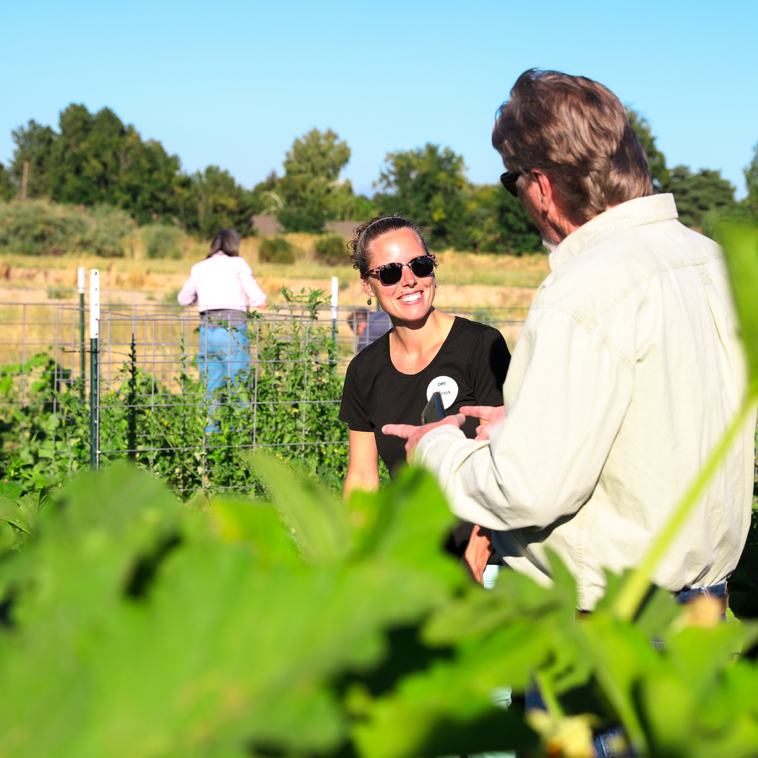 Andrea Schumaker touring the CWI Campus Garden