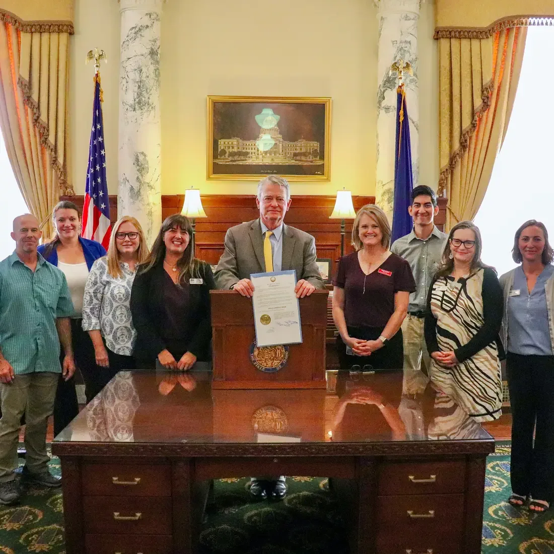 Governor Little at CWI proclamation signing 