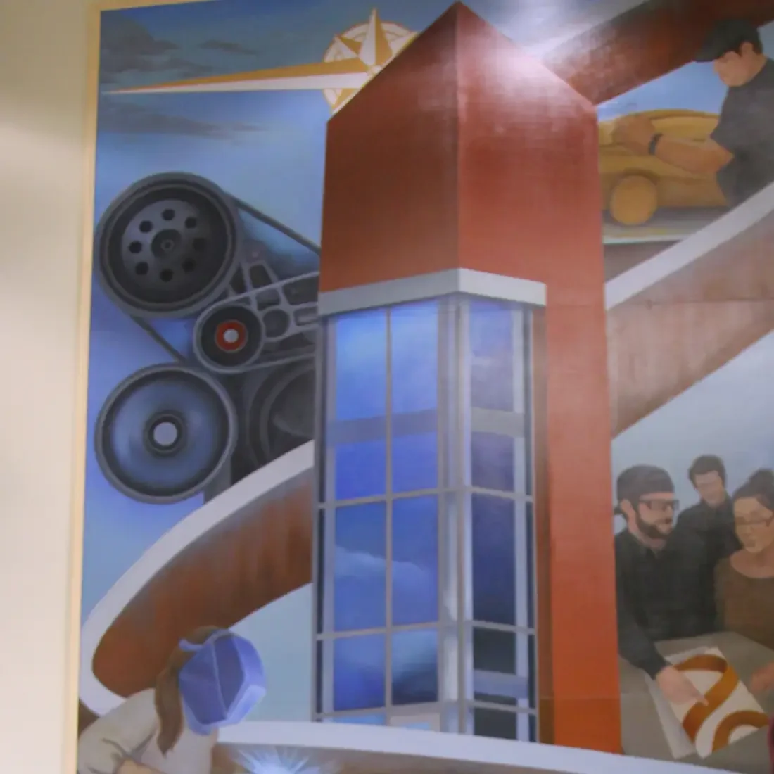 CWI’s first public art display; a mural titled “Spirit of Collaboration” commissioned by Alma Gomez