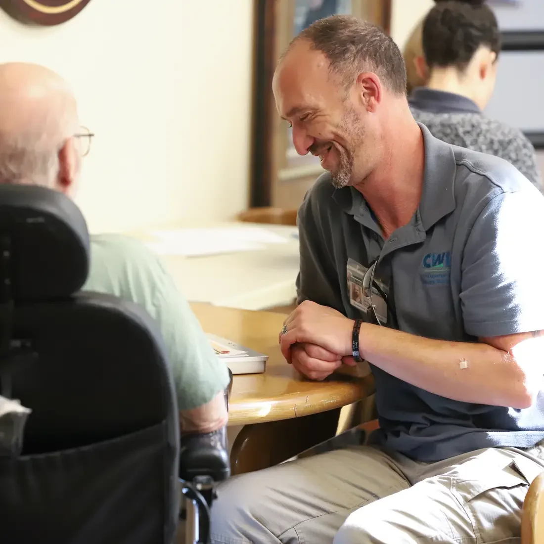 OTA student working with resident