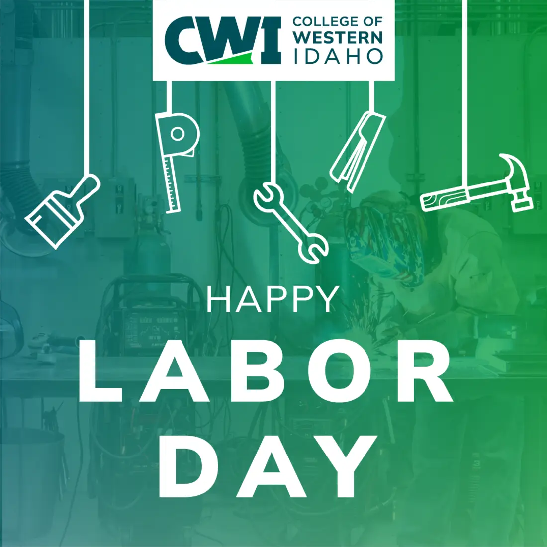 CWI College of Western Idaho Happy Labor Day graphic