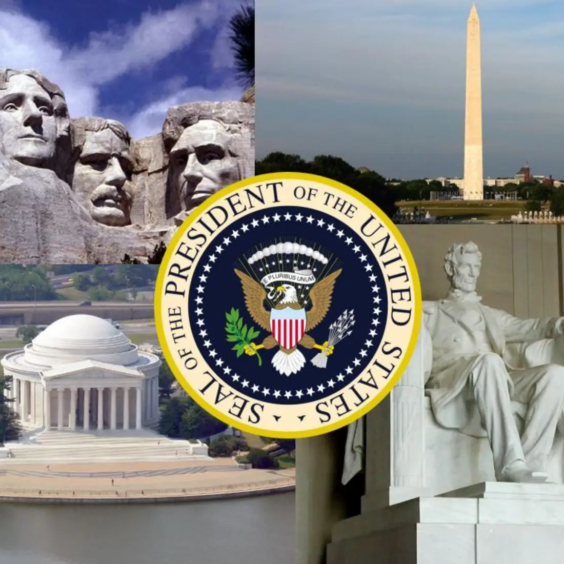 Collage of US landmarks