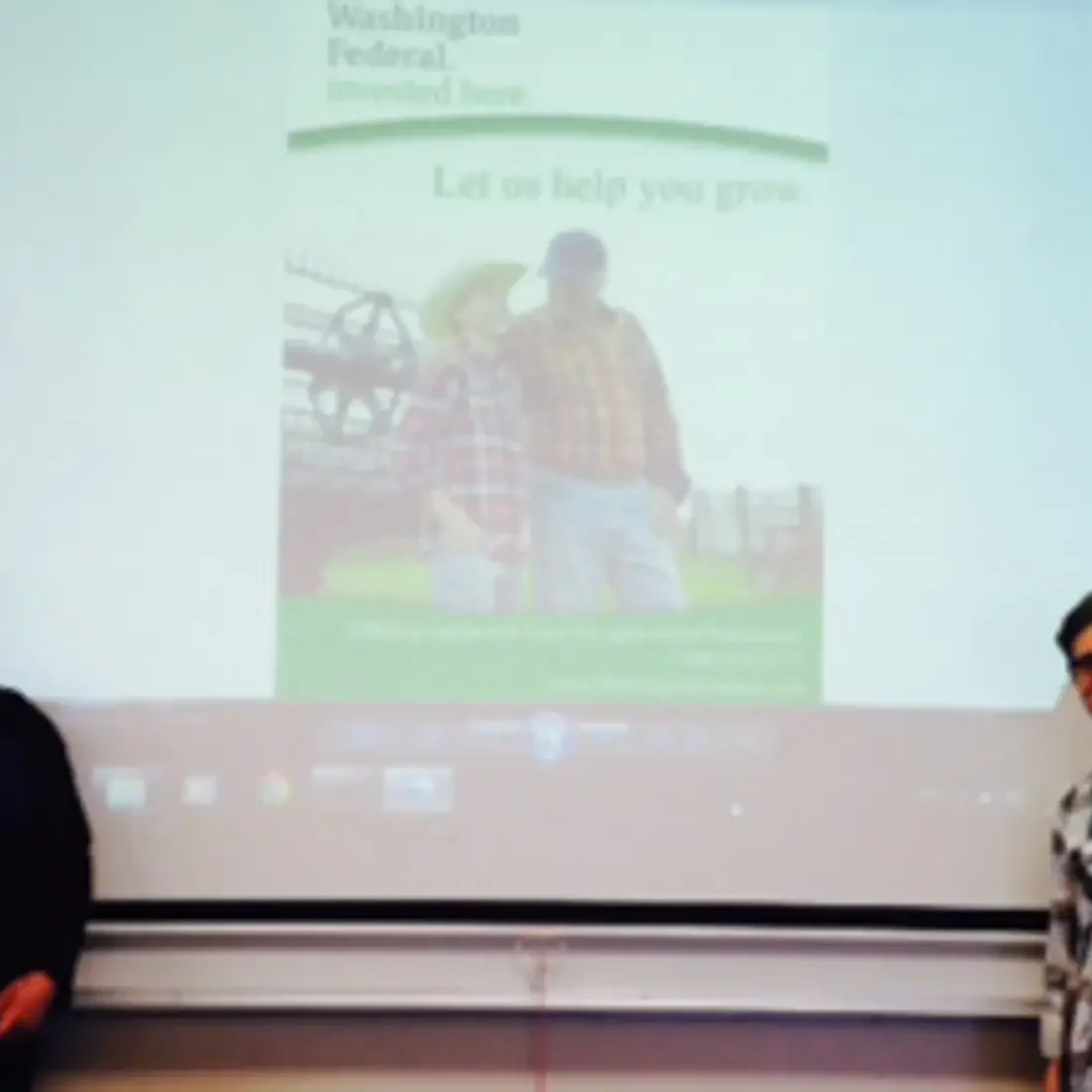 Marketing students ready to give a presentation.