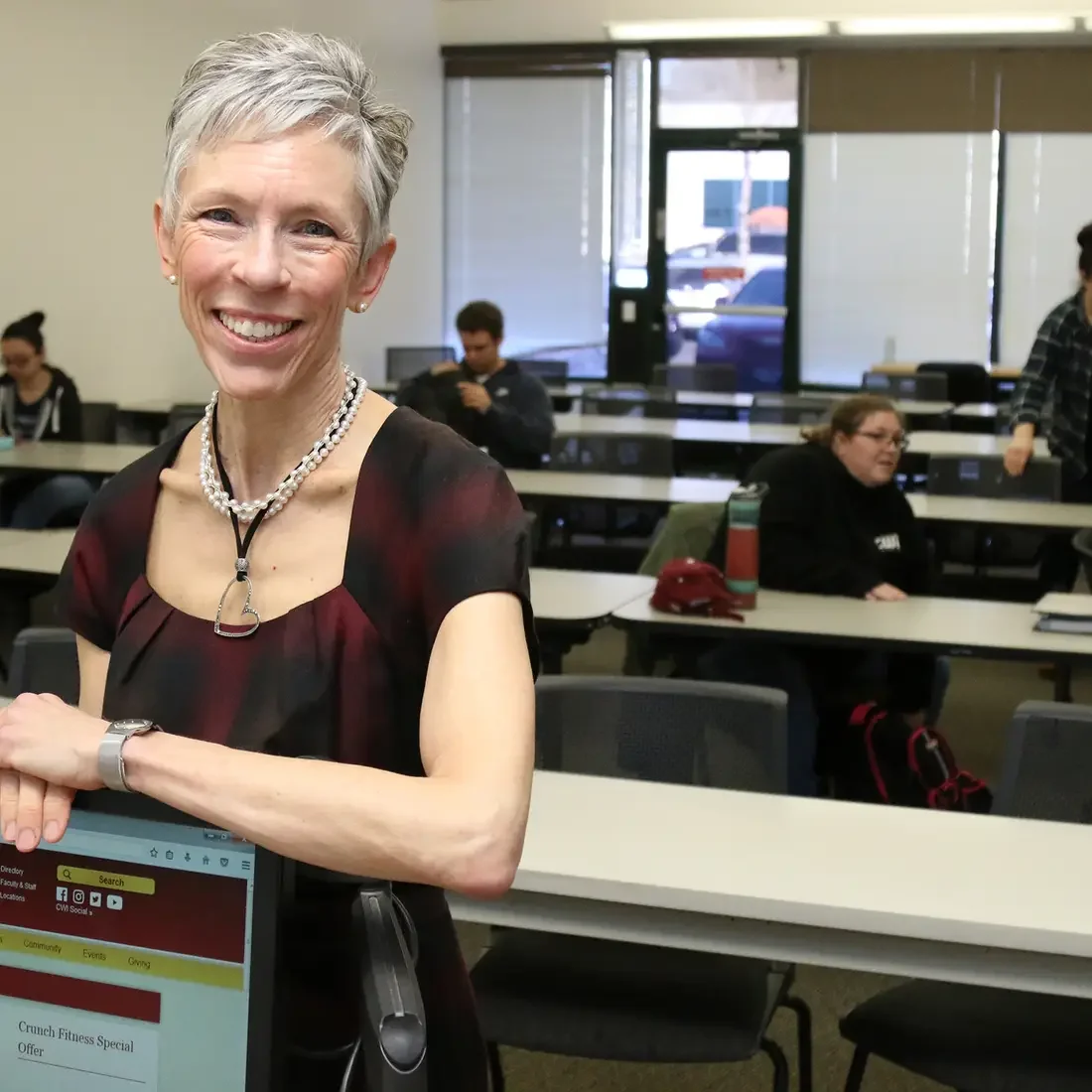 Martha Timberlake in the classroom