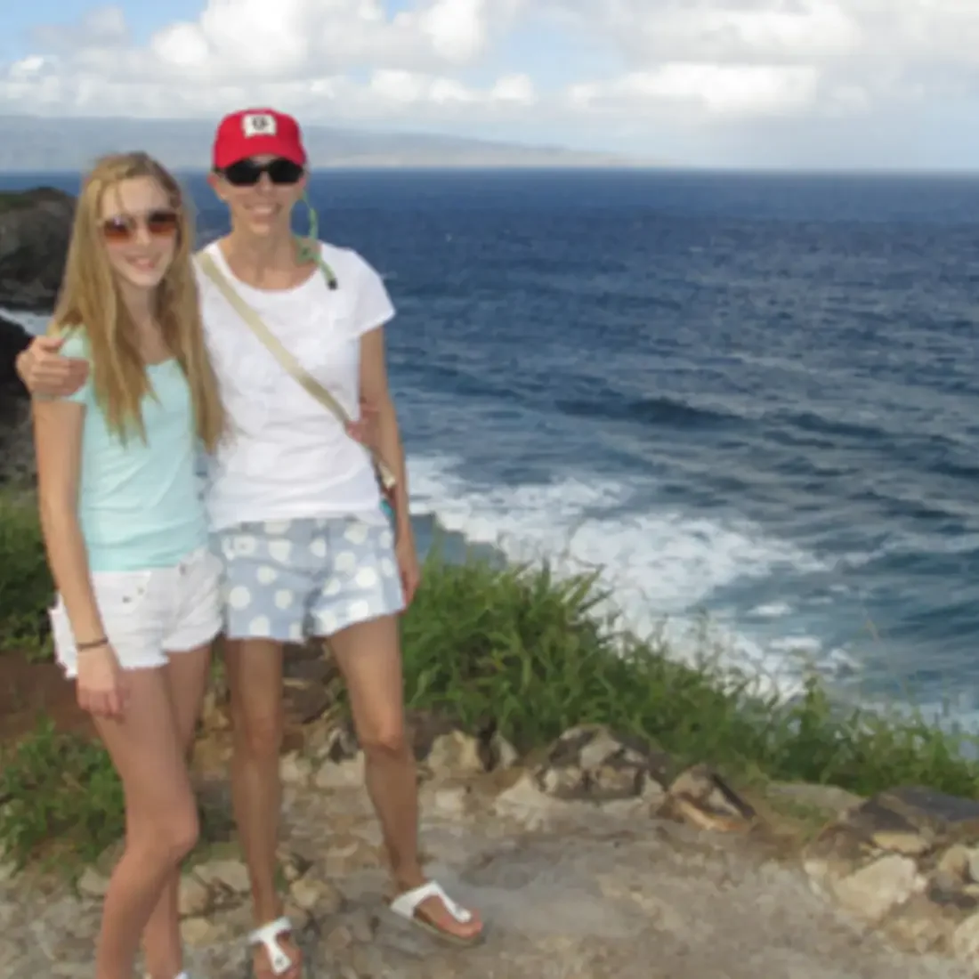 Martha Timberlake, on the beach