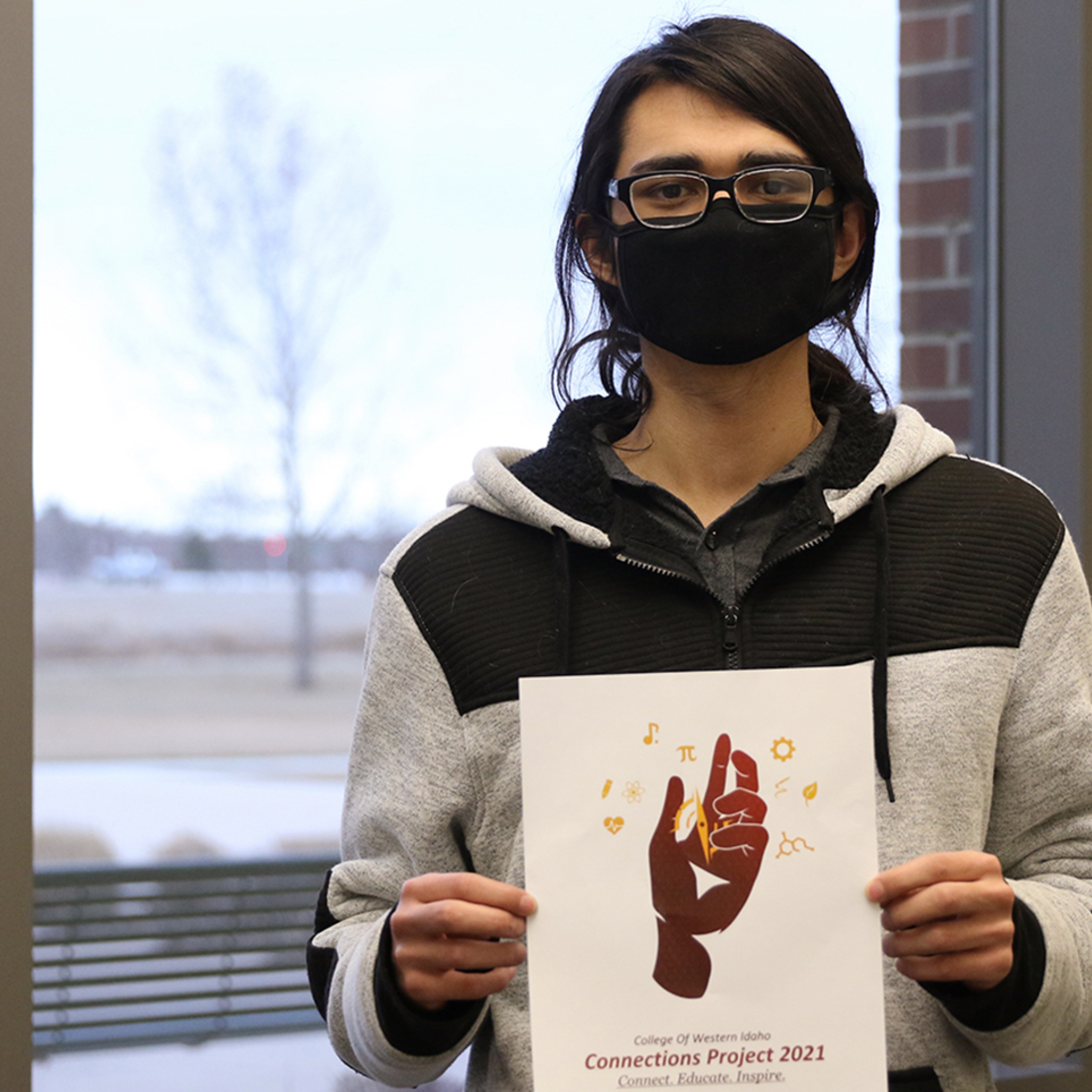 Matias Haramoto-Pete, winner of the College’s 2021 Connections Project Logo Contest