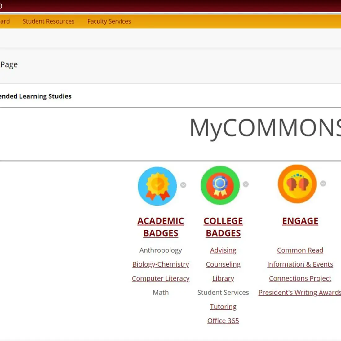 myCommons on Blackboard