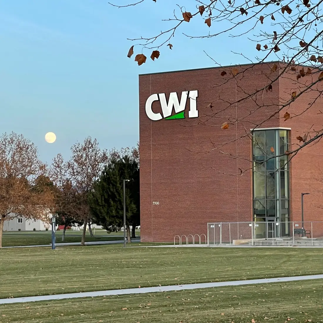 Nampa Campus Academic Building exterior in the fall
