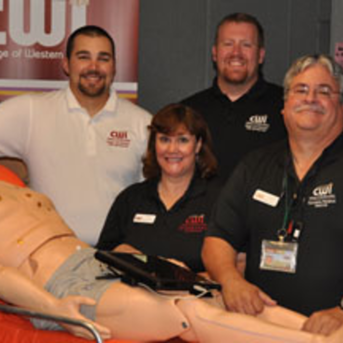 Group of instructors for the emergency medical services.