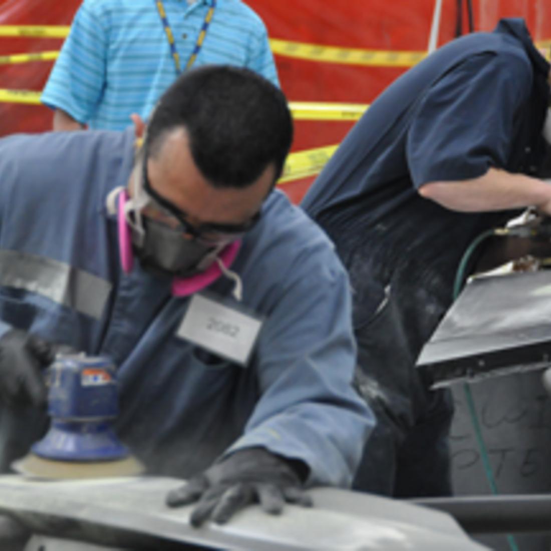 Student in Collision Repair competition