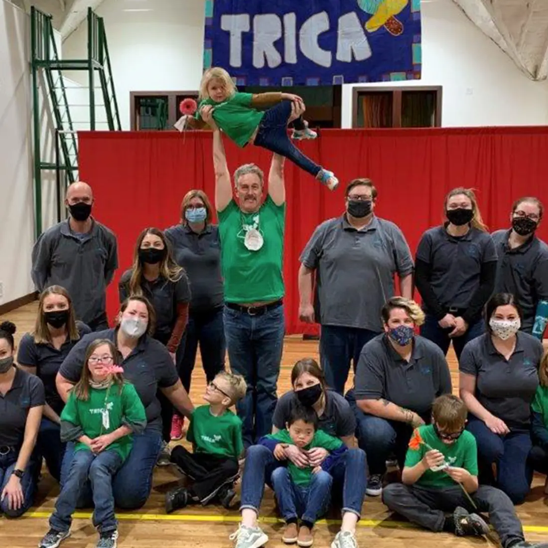 Occupational Therapy students with their instructors and the children they taught