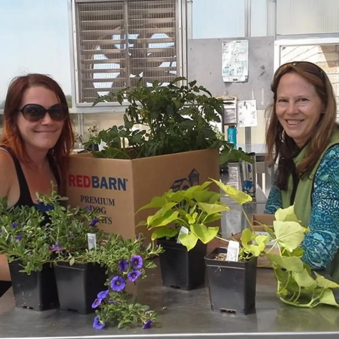 Horticulture Program students with plants