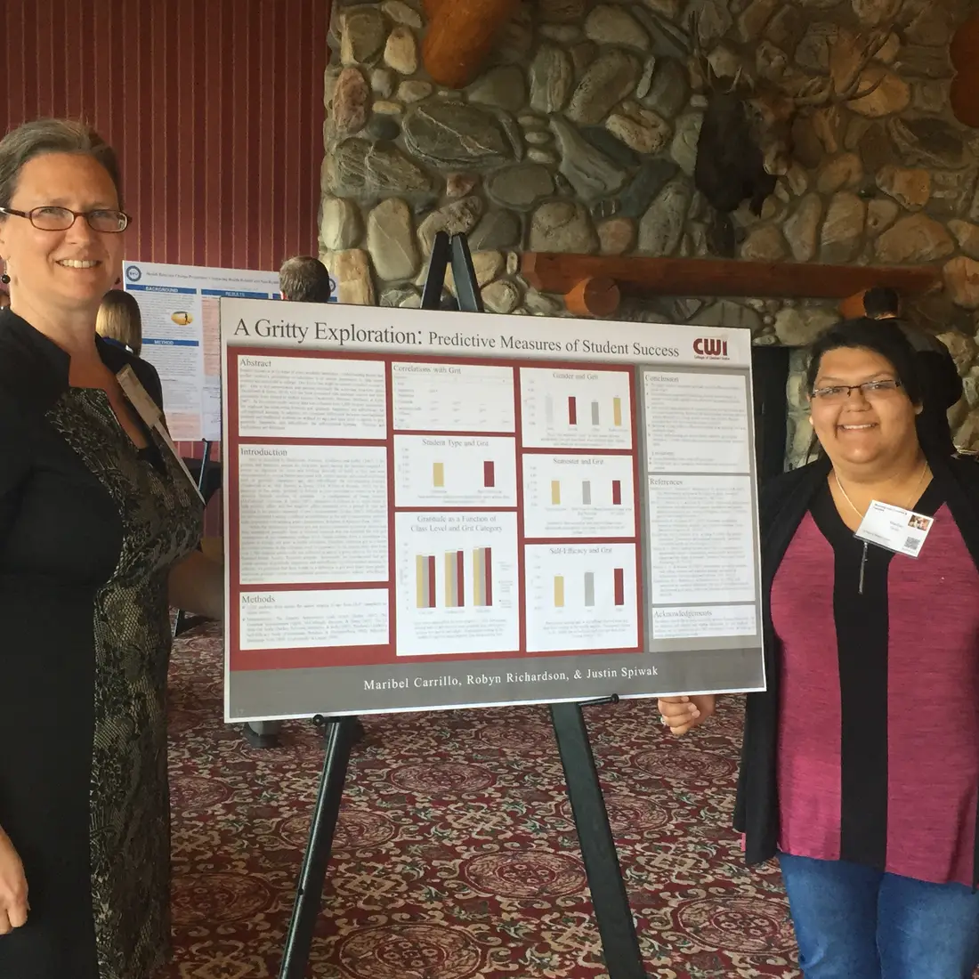 Robyn Richardson and Maribel Carrillo presenting research at the Idaho Psychological Conference in McCall, Idaho. 