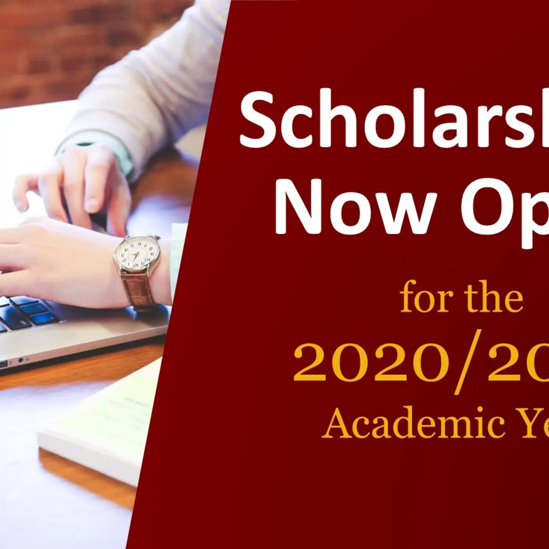 Scholarships for the 2020-2021 academic year are open Nov. 1-30, 2020. 