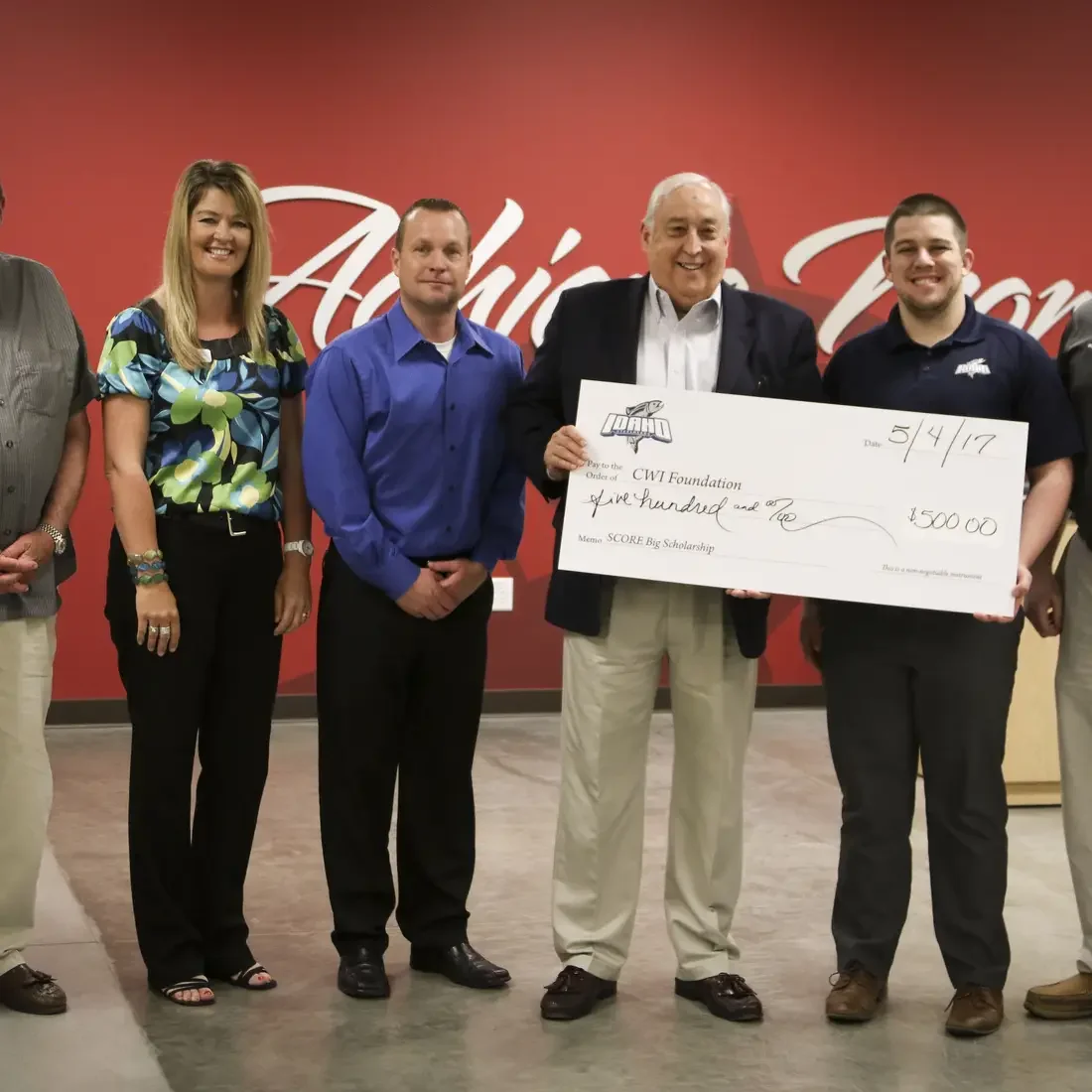 Idaho Steelheads present CWI Foundation with $500