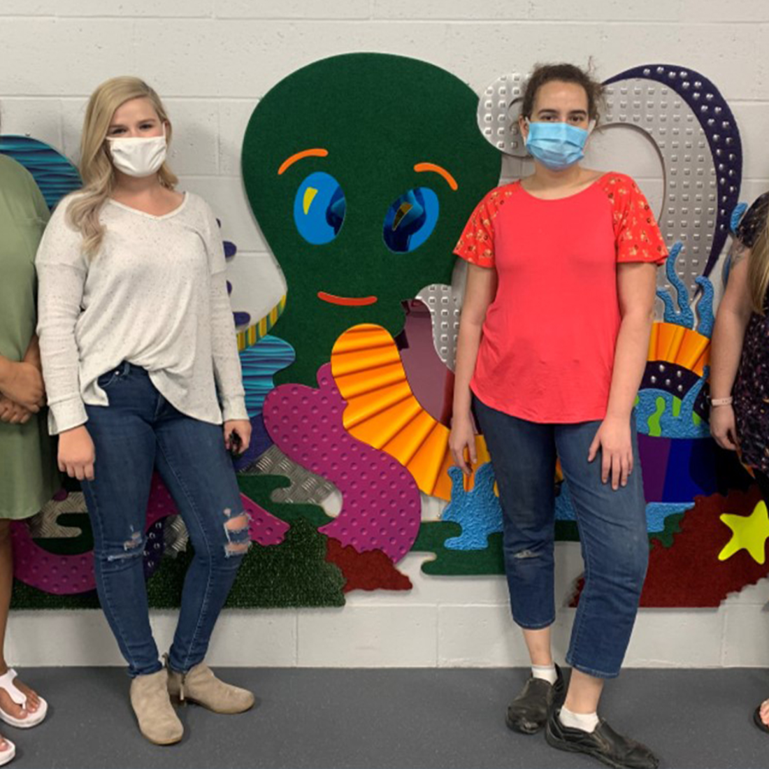 College of Western Idaho students, Hailey Stephensky, left, Carly Edwards, Natasha Lima-Rivas, and Annie Colombatto