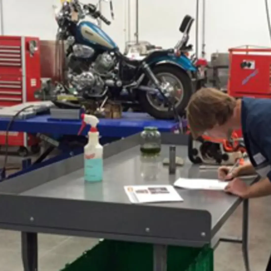 SkillsUSA student working on project