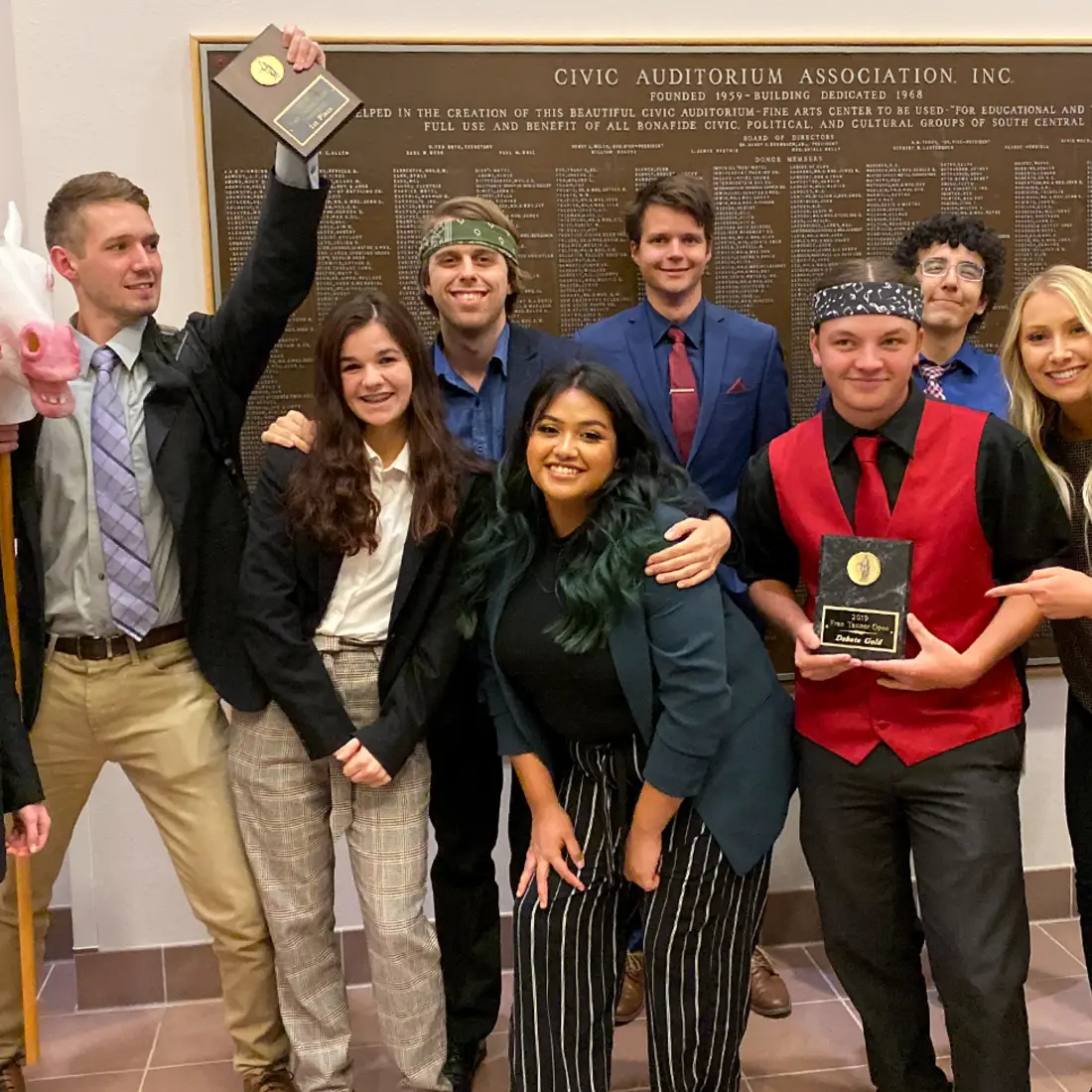 Members of CWI's Speech and Debate team at 